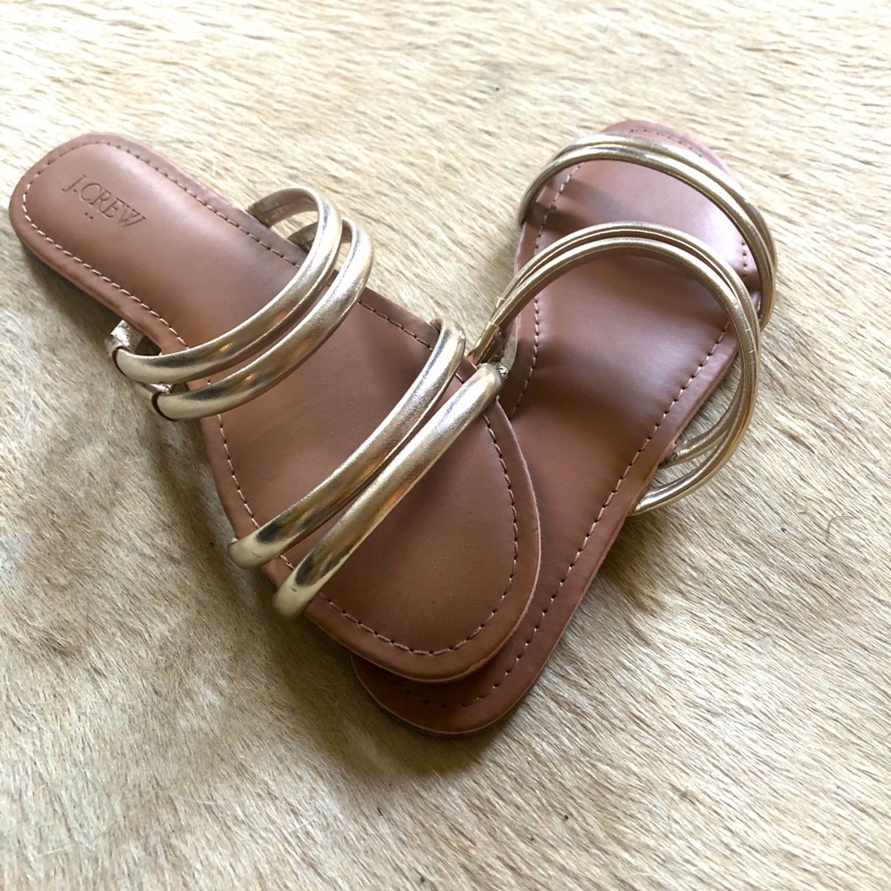 Gold Strap JCrew Sandals